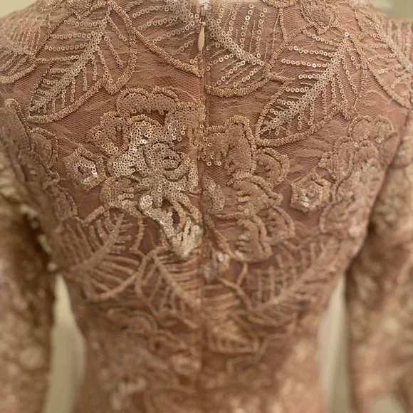 New BHLDN Mackenzie Embroidered Metallic Rose Gold Size 8 - Picture 12 of 15